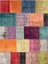 Cansu Koleksiyonu Patchwork Görünümlü Çok Renkli Dokuma Taban Modern Dekoratif Halı CANSU10 2
