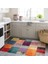 Cansu Koleksiyonu Patchwork Görünümlü Çok Renkli Dokuma Taban Modern Dekoratif Halı CANSU10 5