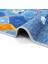Lumina Mavi Soyut Desenli Sanatsal Modern Tasarım Yıkanabilir Dekoratif Yazlık Ince Halı 6