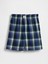 Erkek Çocuk Lacivert Geri Dönüştürülmüş Flannel Pj Boxer Şort 1