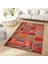 Cansu Koleksiyonu Patchwork Görünümlü Turuncu Tonlarda Dokuma Taban Modern Dekoratif Halı CANSU04 1
