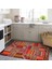 Cansu Koleksiyonu Patchwork Görünümlü Turuncu Tonlarda Dokuma Taban Modern Dekoratif Halı CANSU04 5