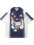 Beyaz Lacivert V Yaka Hello Kitty Baseball Jersey T-Shirt 1