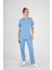 Aylu Model Soft Likra Bebe Mavisi Doktor Hemşire Hastane Scrubs Üniforma Takımı 1