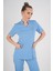 Aylu Model Soft Likra Bebe Mavisi Doktor Hemşire Hastane Scrubs Üniforma Takımı 3