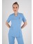 Aylu Model Soft Likra Bebe Mavisi Doktor Hemşire Hastane Scrubs Üniforma Takımı 5