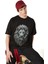 Orijinal Lisanslı Aslan Baskılı Siyah Erkek T-Shirt 2