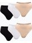 Kadın Siyah Beyaz Ten Rengi 6 Lı Paket Modal Yüksek Bel String Tanga 6M178 1