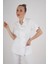 Aylu Model Soft Likra Beyaz Doktor Hemşire Hastane Scrubs Üniforma Takımı 6