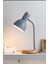Gri Ahşap Tabanlı Modern Masa Lambası, Şık ve Esnek Boyunlu Çalışma ve Ofis Lambası 2