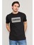 4032 Erkek Bisiklet Yaka Baskılı Regular T-Shirt Siyah 1