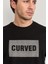 4032 Erkek Bisiklet Yaka Baskılı Regular T-Shirt Siyah 3