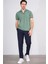 3794 Erkek Apaş Yaka Penye Pike T-Shirt Çağla 2