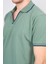 3794 Erkek Apaş Yaka Penye Pike T-Shirt Çağla 3