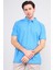 Çetinkaya Mentality 4139 Polo Yaka Rejenere Pike Metraj Baskı Regular T-Shirt Açık Mavi 1