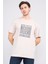 Çetinkaya Mentality 3698 Bisiklet Yaka Penye Regular Baskılı T-Shirt Vizon 1