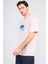 Çetinkaya Chester Polo 3864 Bisiklet Yaka 30/1 Penye Regular Baskılı T-Shirt Vizon 1
