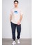 Çetinkaya Chester Polo 3864 Bisiklet Yaka 30/1 Penye Regular Baskılı T-Shirt Vizon 2