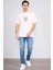 Çetinkaya Chester Polo 3850 Bisiklet Yaka 30/1 Penye Regular Baskılı T-Shirt Koyu Krem 2