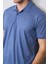 3797 Erkek Polo Yaka 30/1 Pike T-Shirt Indigo 3