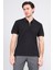 3872 Erkek Polo Yaka 30/1 Penye Pike T-Shirt Siyah 1