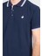 3945 Erkek Polo Yaka Penye Pike T-Shirt Lacivert 3