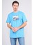 Çetinkaya Chester Polo 4202 Unisex Bisiklet Yaka Pamuk Lisans T-Shirt Nigara Mavi 1