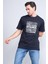 Çetinkaya Mentality 3400 Erkek Bisiklet Yaka Regular Baskılı T-Shirt Siyah 1