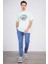Çetinkaya Mentality 3807 Bisiklet Yaka 30/1 Penye Regular Baskılı T-Shirt Çağla 2