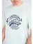 Çetinkaya Mentality 3807 Bisiklet Yaka 30/1 Penye Regular Baskılı T-Shirt Çağla 3