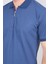 3872 Erkek Polo Yaka 30/1 Penye Pike T-Shirt Koyu Indigo 3