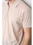 Çetinkaya Mentality 3366 Erkek Fermuarlı Polo Yaka Jakarlı T-Shirt Bej - Beyaz 3