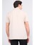 Çetinkaya Mentality 3366 Erkek Fermuarlı Polo Yaka Jakarlı T-Shirt Bej - Beyaz 4