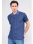 3803 Erkek Fermuarlı Polo Yaka T-Shirt Lacivert 1