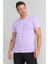 Çetinkaya Mentality 2772V -S V Yaka Basic T-Shirt Kirli Lila 2