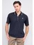 3769 Erkek Polo Yaka Pike T-Shirt Lacivert 1
