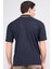 3769 Erkek Polo Yaka Pike T-Shirt Lacivert 4