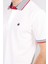 3951 Erkek Polo Yaka Penye Pike T-Shirt Beyaz 3