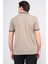 3774 Erkek Polo Yaka Baklava Desen T-Shirt Vizon-Bej 4