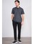 3918 Erkek Polo Yaka Cepli T-Shirt Antrasıt 2