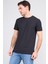 4045 Erkek Bisiklet Yaka Baskılı Regular Polyamid T-Shirt Siyah 1