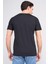 4045 Erkek Bisiklet Yaka Baskılı Regular Polyamid T-Shirt Siyah 4