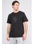 Çetinkaya Mentality 3730 Bisiklet Yaka 30/1 Penye Regular Baskılı T-Shirt Siyah 1