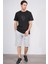 Çetinkaya Mentality 3730 Bisiklet Yaka 30/1 Penye Regular Baskılı T-Shirt Siyah 2