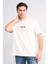 Çetinkaya Chester Polo 3900 Erkek Bisiklet Yaka Pamuk Baskılı Comfort T-Shirt Krem 1
