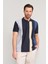 3897 Erkek Polo Yaka 30/1 Ringelli Pike T-Shirt Koyu Lacivert 1