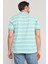 3941 Erkek Polo Yaka Ringelli 1-1 Pike T-Shirt Mint-Beyaz 4
