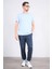 Çetinkaya Mentality 2772B Bisiklet Yaka Basic T-Shirt Nane Mavisi 2