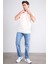 Çetinkaya Mentality 2772B Bisiklet Yaka Süprem Slim Fit Koyu Krem T-Shirt 2