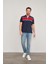 4110 Erkek Polo Yaka 30/1 Ringelli Pike T-Shirt Lacivert 1